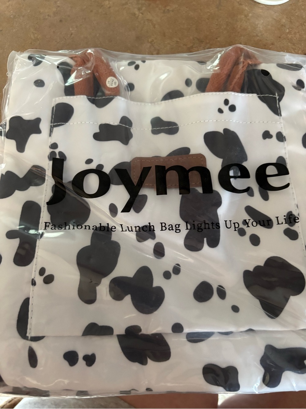 Black & White Cow Print Travel Tote Bag